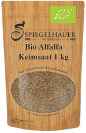 Bio Alfalfa Luzerne Keimsaat - Sprossensamen für die Zucht von Alfalfasprossen - der natürliche Energiespender - lecker in Salaten - Inhalt: 1 kg Alfalfa Samen