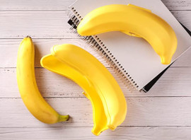 CRYSTALIA Großer Bananengehäuse 2er Set, 100% BPA FREI Bananenbox, Bananenschutz, Bananendose, Banane Aufbewahrungsbox Bananenhalter Bananen Brotdose Trip Außen Frucht Kasten Speicher Dose Für Banane
