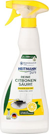HEITMANN pure Reine Citronensäure Sprühflasche: Ökologischer Bio-Entkalker für Oberflächen, 1 x 500ml