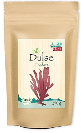 ALGENLADEN BIO Dulse Flakes - 250g | aus dem Atlantik | Rotalgen für Smoothies | Rohkost | Vegan