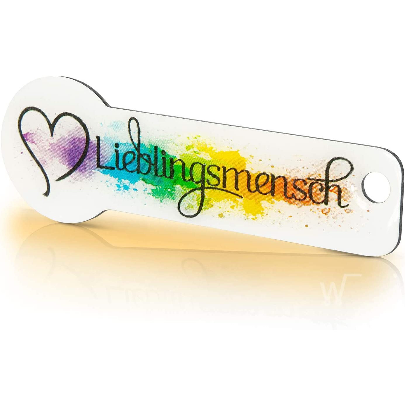 Einkaufswagenlöser Code24 Lieblingsmensch® bunt / Schlüsselanhänger Einkaufschip mit Schlüsselfundservice / Abziehbarer Einkaufswagenchip Metall, Chip Einkaufswagen, Key Finder / 1 Stück