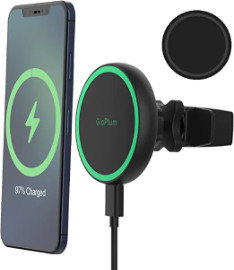 Gloplum 15W Kabelloses Magnet Auto Handyhalter Kompatibel Ladegerät Magsafe Autohalterung,Wireless Car Charger KfZ Ladestation Handyhalterung für Phone 13/13 Pro/13 mini/13 Pro/12/12 Pro