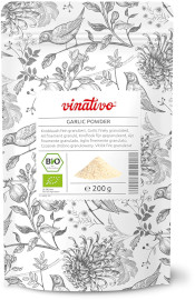  vinativo Knoblauchpulver BIO – fein granuliert – 200g – Knoblauch gemahlen – Bio-Qualität – aus kontrolliert biologischem Anbau 