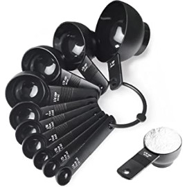 GZLCEU 10 in 1 Messlöffel und Tassen Set, Kunststoff Measuring Cups Küche Messbecher zum Messen Trockener und Flüssiger Zutaten Beim Backen und Kochen