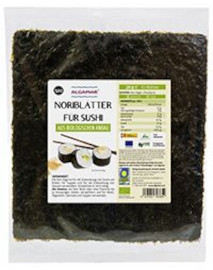 Nori Blätter Algamar - bio - geröstet (10 Blätter - 25g)