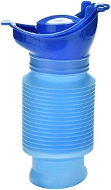 Topcloud Schrumpfbares Urinal, 750 ml männliche Frau Tragbare Mobile Toilette Töpfchen-PIPI-Urinflasche, wiederverwendbares Notfall-Urinal für Staus und Warteschlangen bei Campingautos