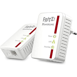 AVM FRITZ!Powerline 510E Set (500 Mbit/s, Fast-Ethernet-LAN), schnelle Datenübertragung über die Stromleitung, deutschsprachige Version