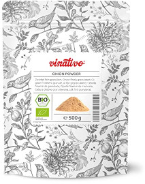  vinativo Zwiebelpulver BIO fein granuliert - 500g – Zwiebel gemahlen – Bio-Qualität – aus kontrolliert biologischem Anbau 